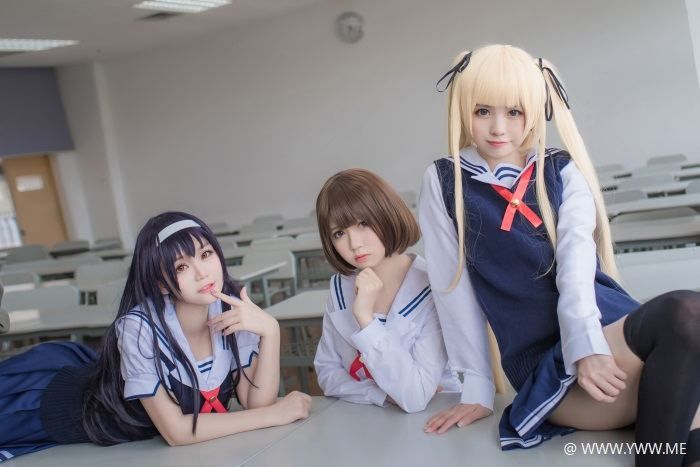 B站妹子@白金saki – 校服-像素点