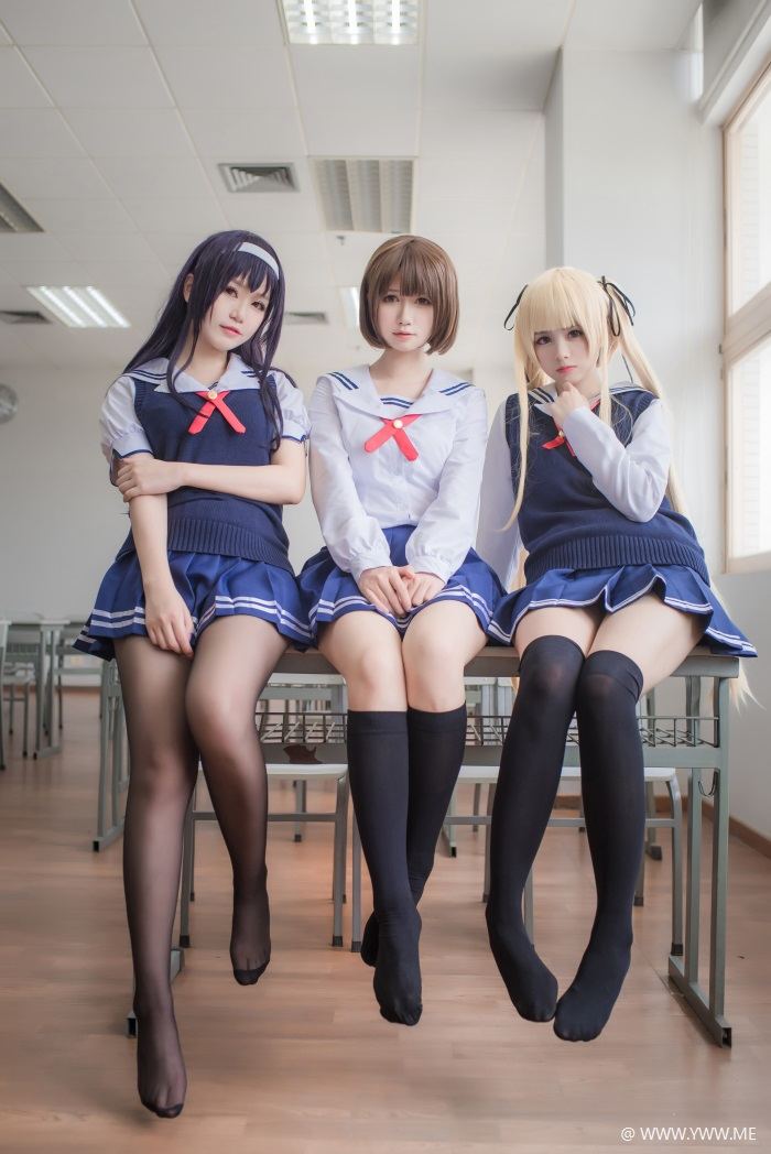 B站妹子@白金saki – 校服-像素点