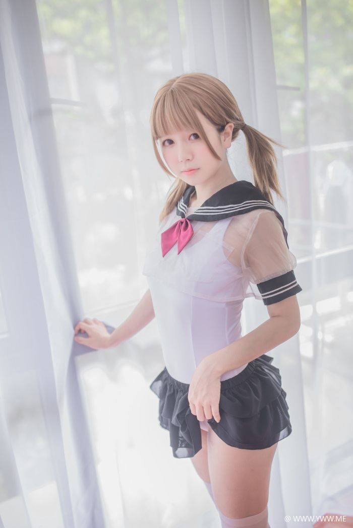 B站妹子@白金saki – 学生服-像素点