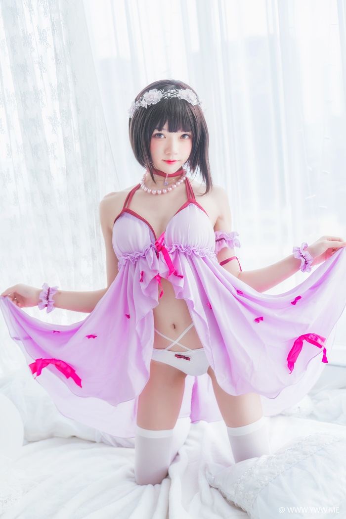 萝莉风COS 桜桃喵 – 加藤惠系列之小睡裙-像素点