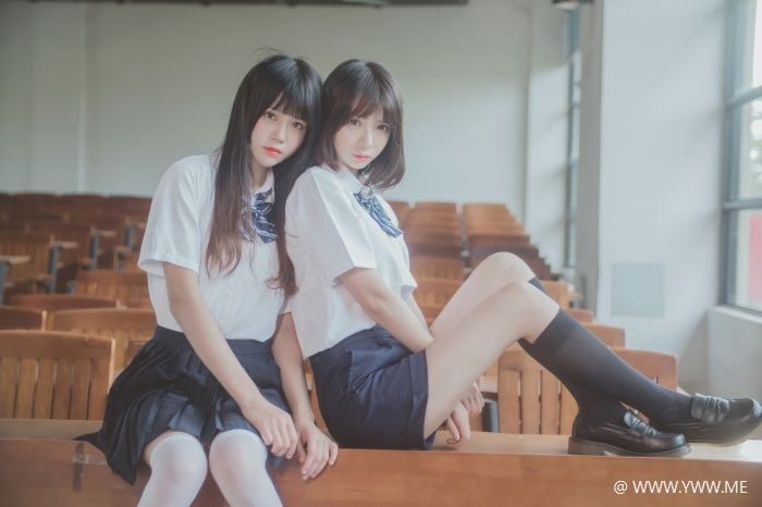 萝莉风COS 桜桃喵&疯猫ss – JK百合1-像素点
