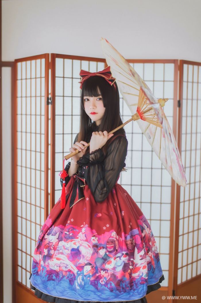 萝莉风COS 桜桃喵 – 和风lolita-像素点