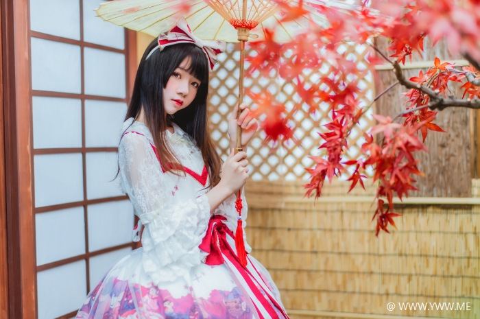 萝莉风COS 桜桃喵 – 和风lolita-像素点
