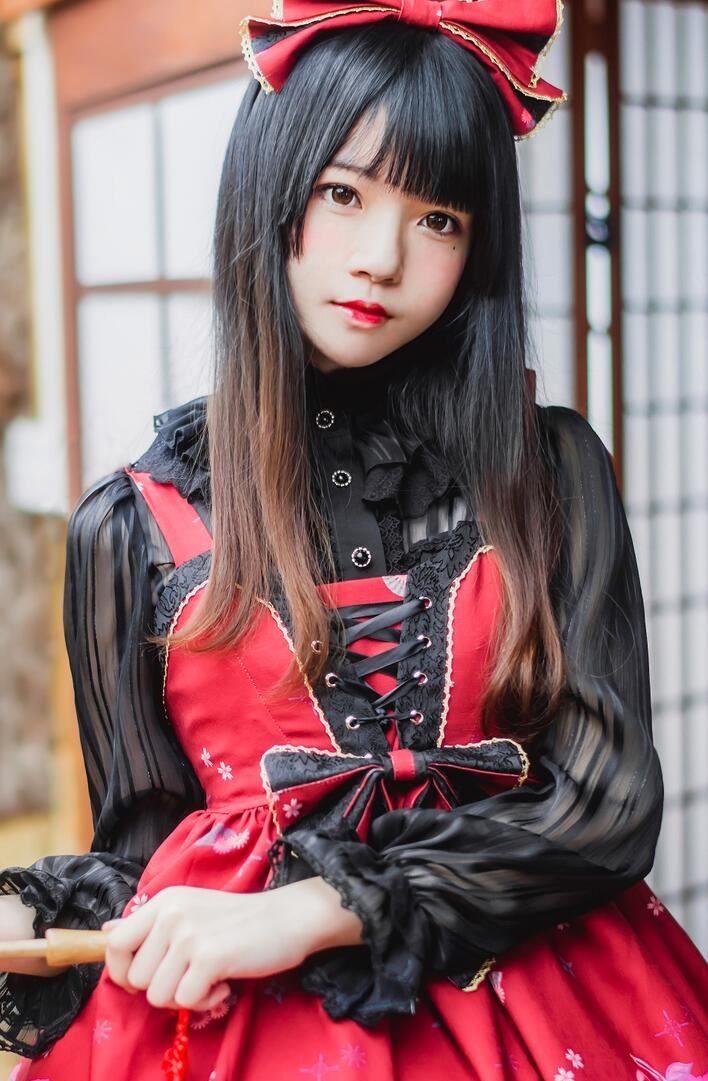 萝莉风COS 桜桃喵 – 和风lolita