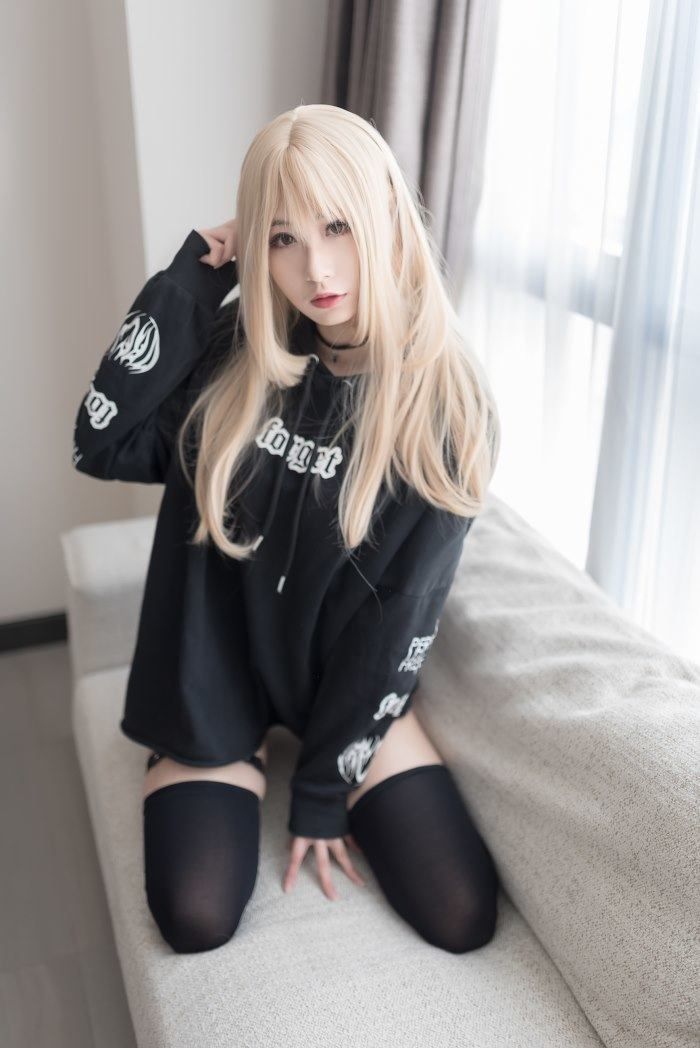 风之领域写真 NO.017 金发美女黑色诱惑-像素点
