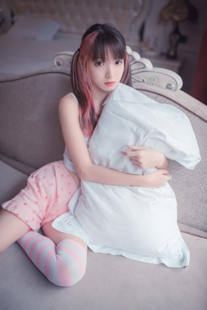 风之领域写真 NO.025 粉白条纹小可爱-像素点