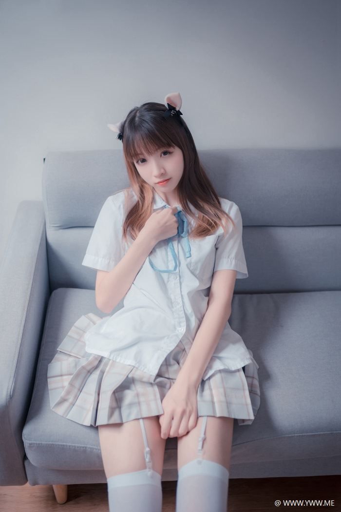 风之领域写真 NO.065 格子裙吊带白丝-像素点