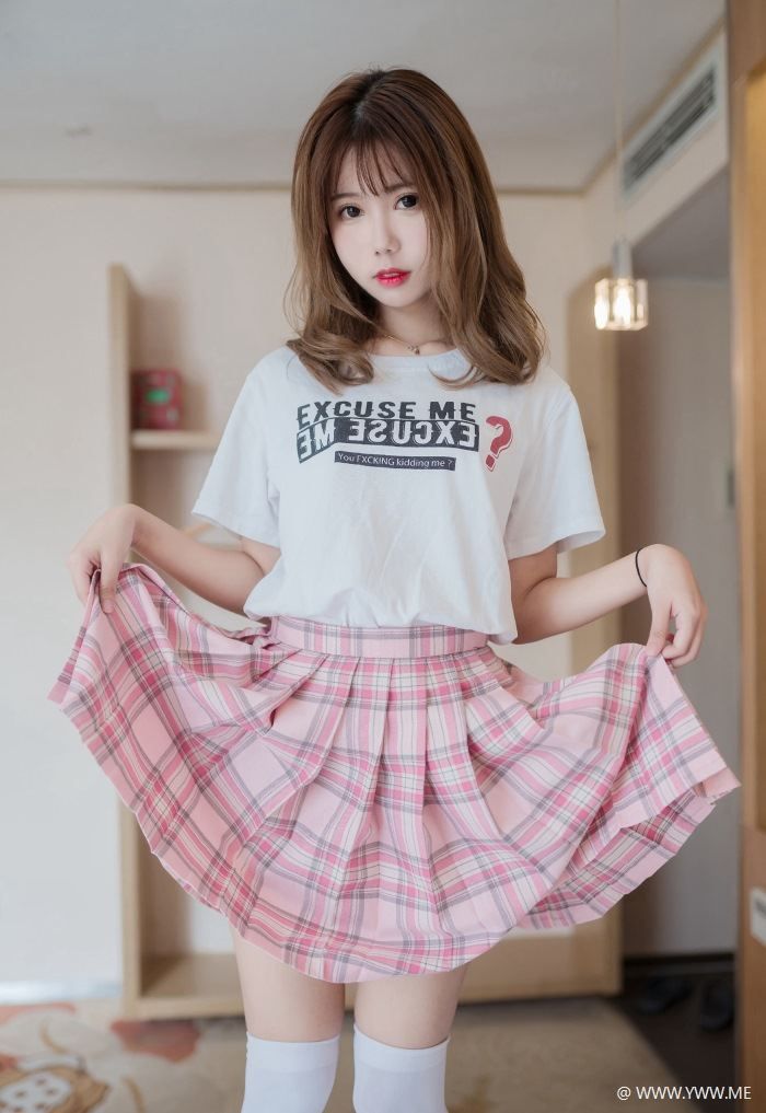风之领域写真 NO.066 超美气质格子裙少女-像素点