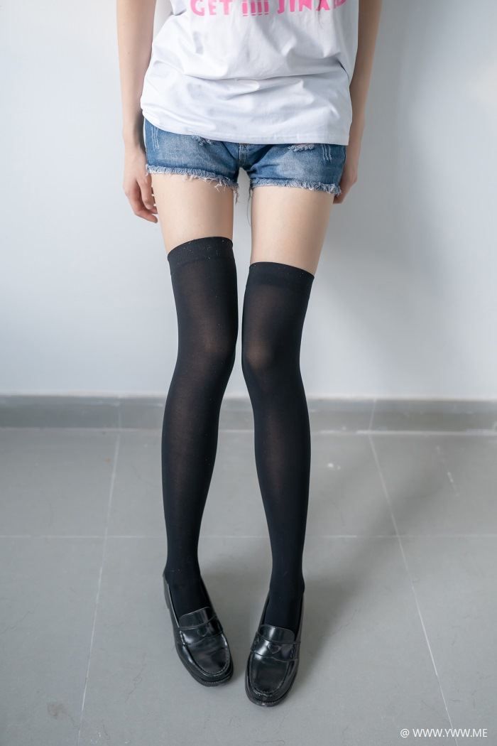 风之领域写真 NO.121 牛仔短裤与黑丝袜