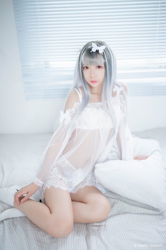 COS美女 疯猫ss – 透明白纱-像素点