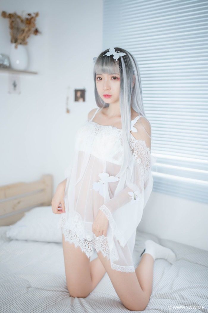 COS美女 疯猫ss – 透明白纱-像素点