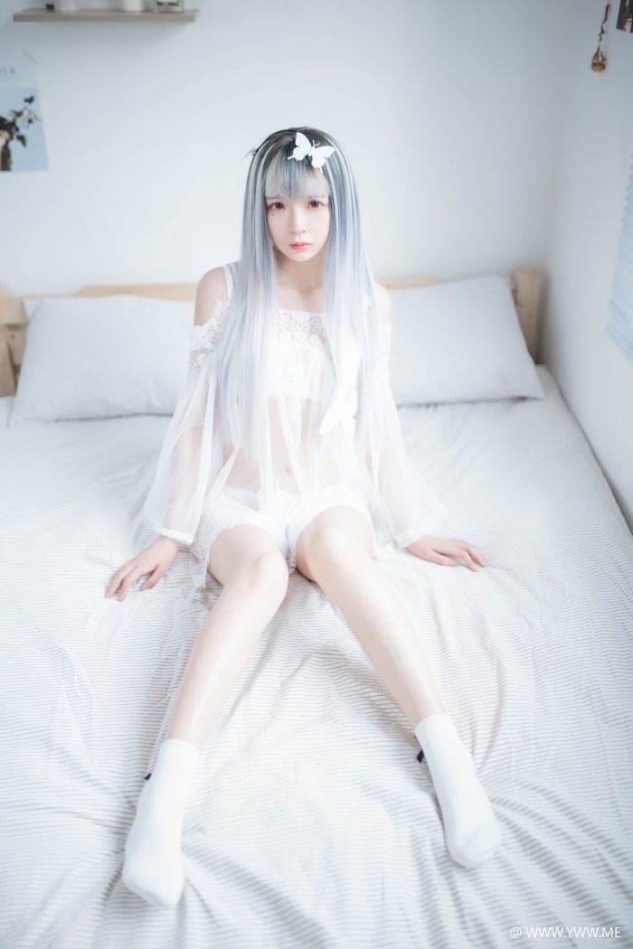 COS美女 疯猫ss – 透明白纱-像素点