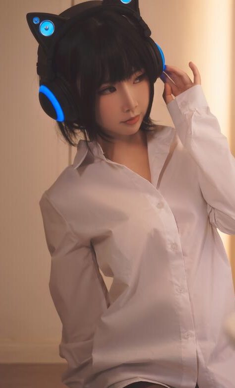 可爱人气Coser面饼仙儿 – 猫耳耳机