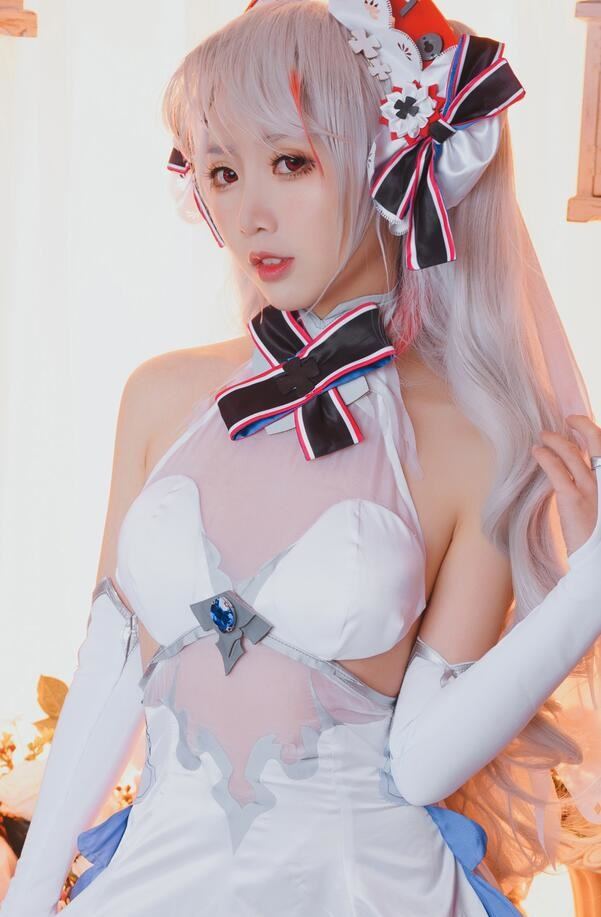 可爱人气Coser面饼仙儿 – 欧根花嫁