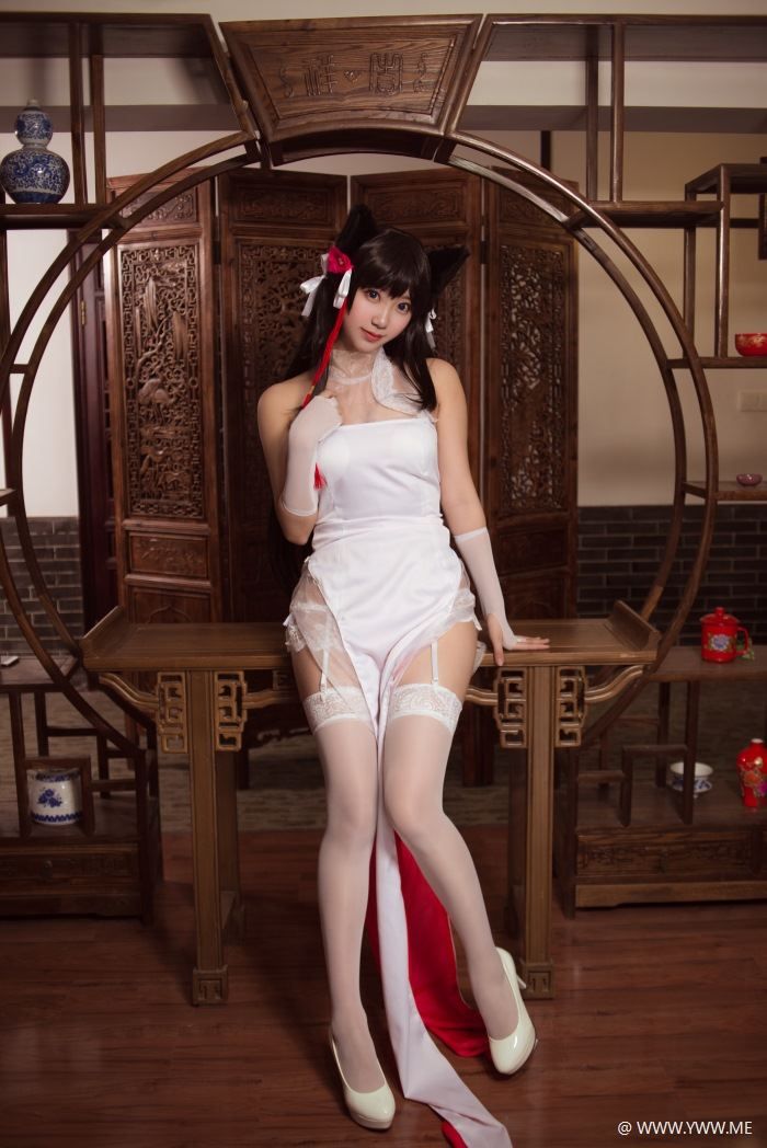 微博红人Coser@黑川 獒犬旗袍-像素点