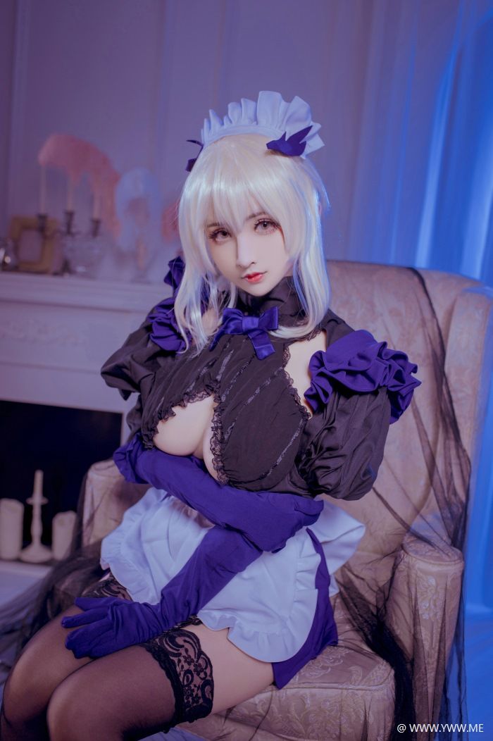 知名动漫Coser@rioko凉凉子 黑枪呆女仆-像素点