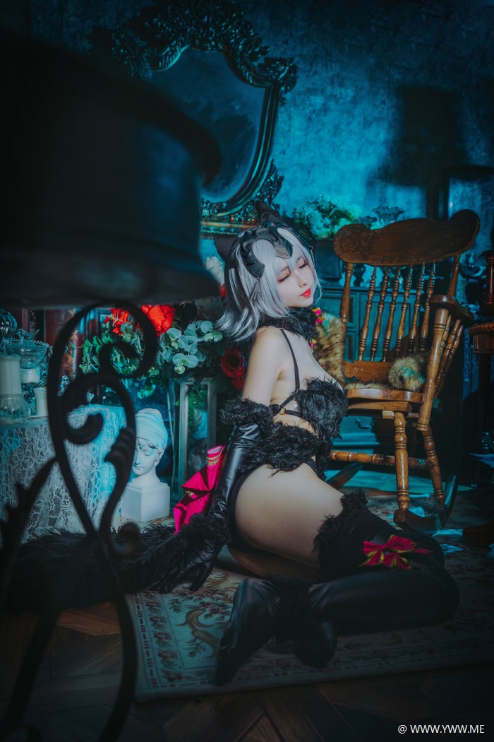 知名动漫Coser@rioko凉凉子 黑贞-像素点