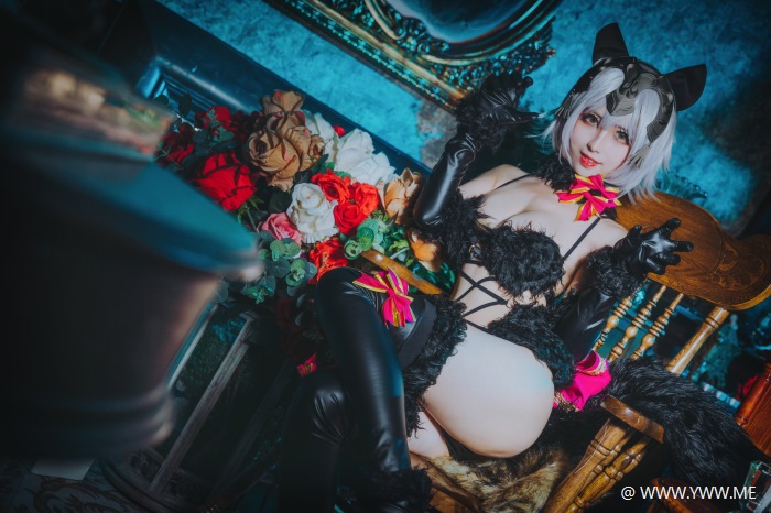 知名动漫Coser@rioko凉凉子 黑贞-像素点