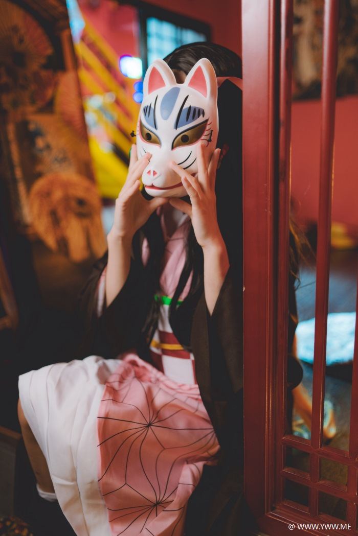 萝莉风COS 桜桃喵 – 灶门祢豆子-像素点