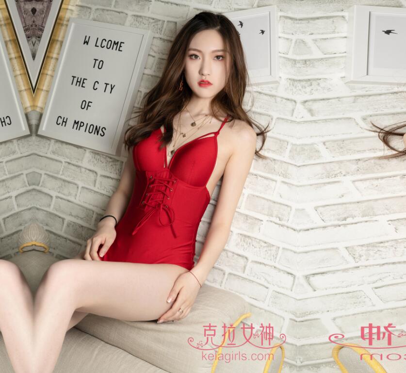 [KeLaGirls克拉女神] 2019.06.22 性感红高叉 芊芊 颜值校花 VIP专辑