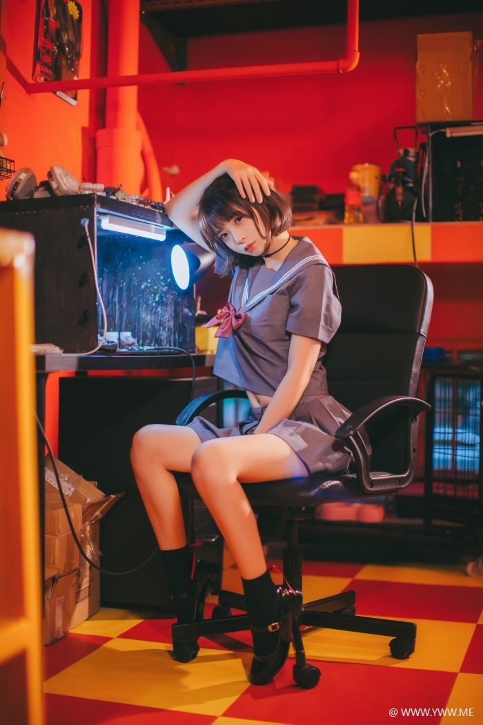COS美女 疯猫ss – 暗黑JK-像素点