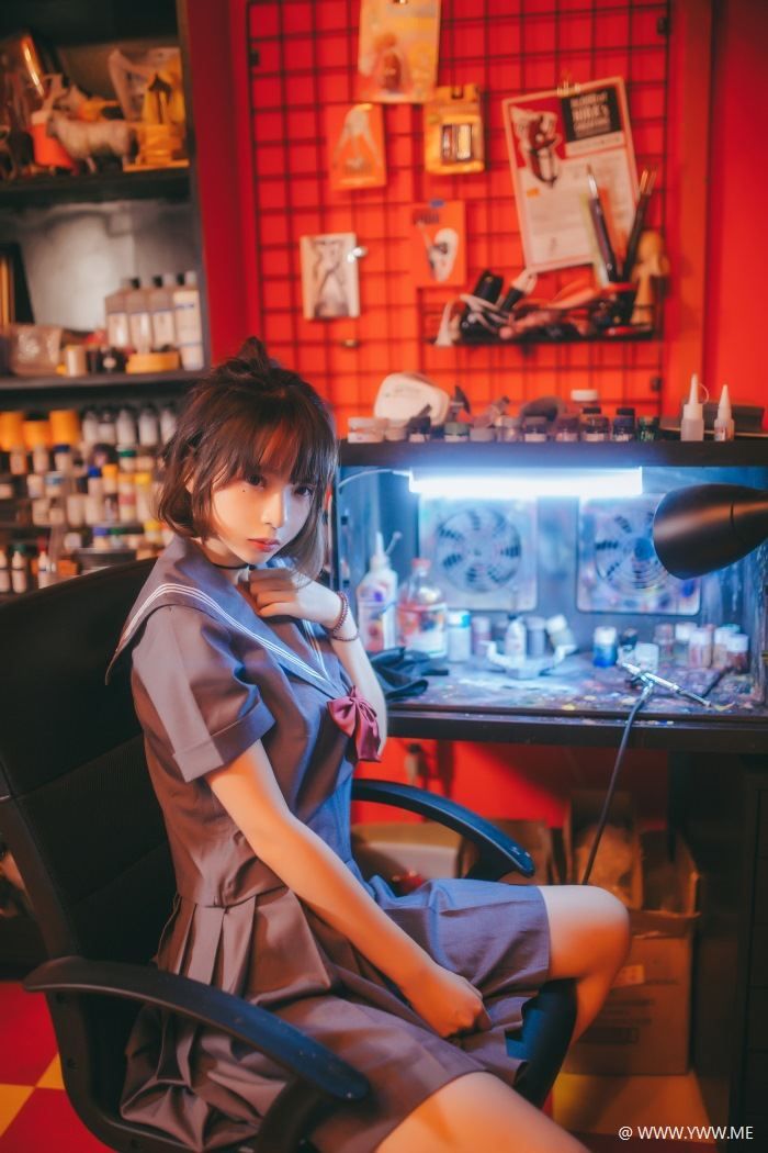 COS美女 疯猫ss – 暗黑JK-像素点