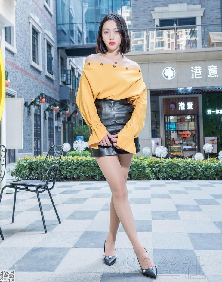 [SSA丝社] NO.047 大大进口油亮丝袜街拍美丽冻人
