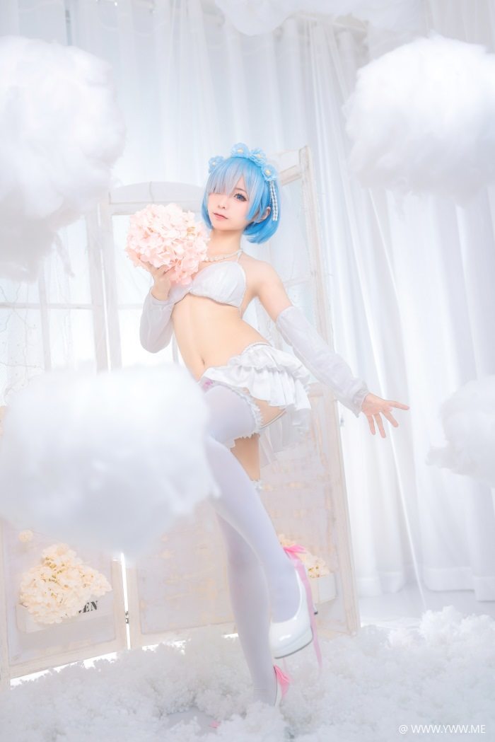 知名Coser@蠢沫沫 雷姆花嫁-像素点