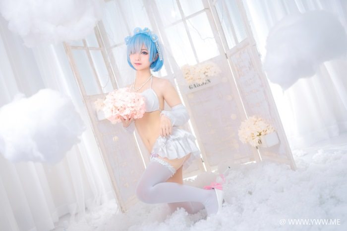知名Coser@蠢沫沫 雷姆花嫁-像素点