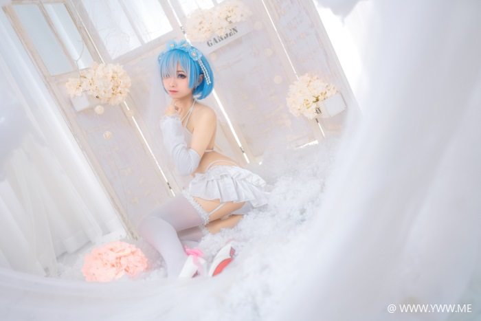知名Coser@蠢沫沫 雷姆花嫁-像素点