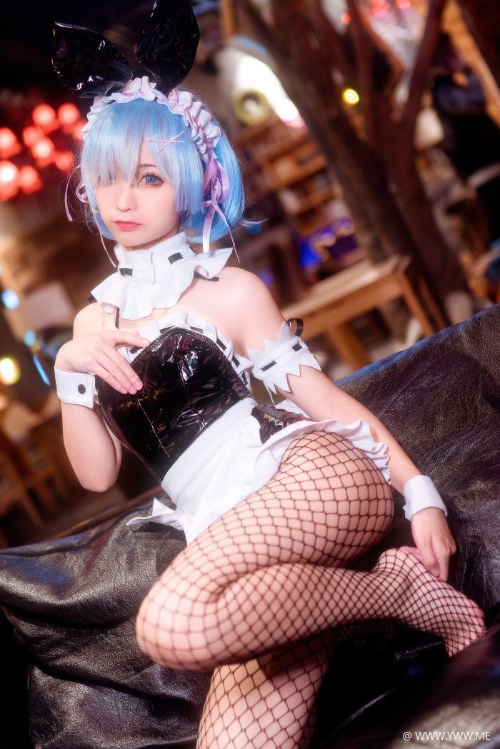 知名Coser@蠢沫沫 雷姆兔女郎-像素点