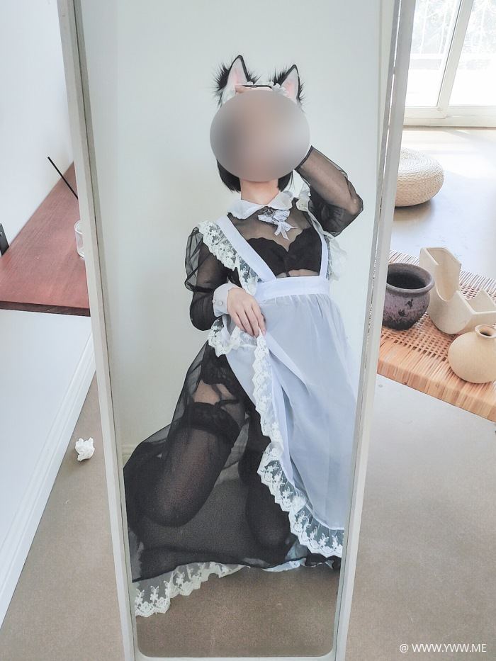 知名Coser@蠢沫沫 透明女仆自拍-像素点