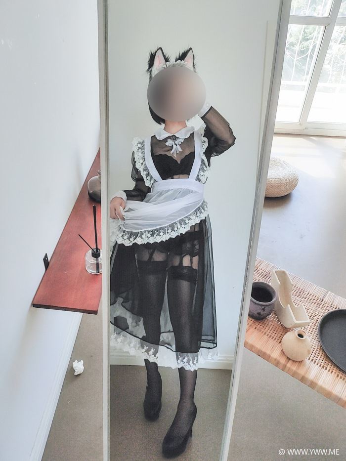 知名Coser@蠢沫沫 透明女仆自拍-像素点