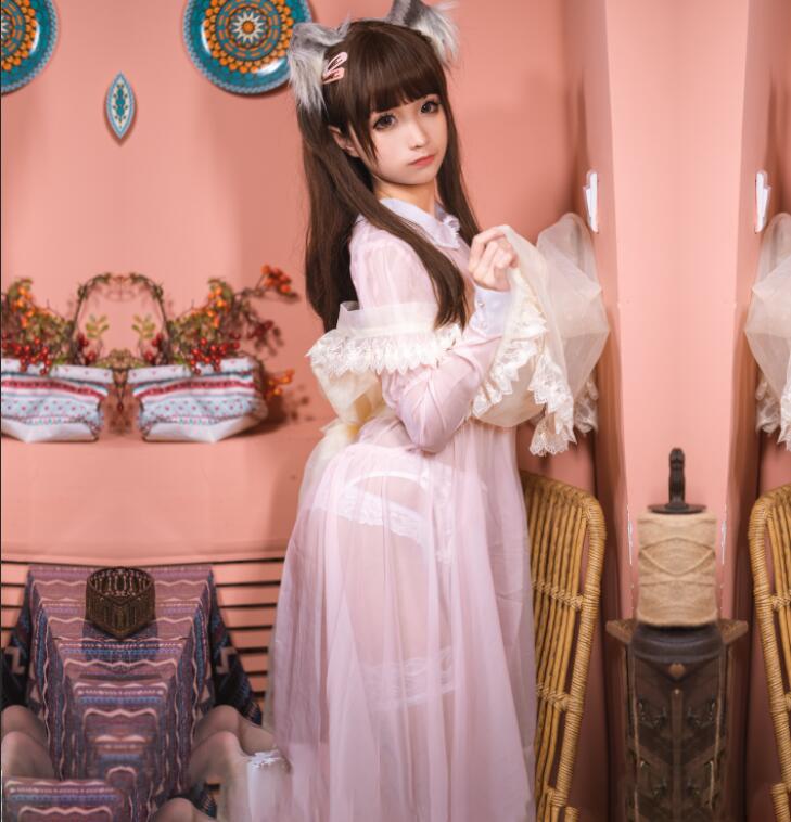 知名Coser@蠢沫沫 粉透明女仆