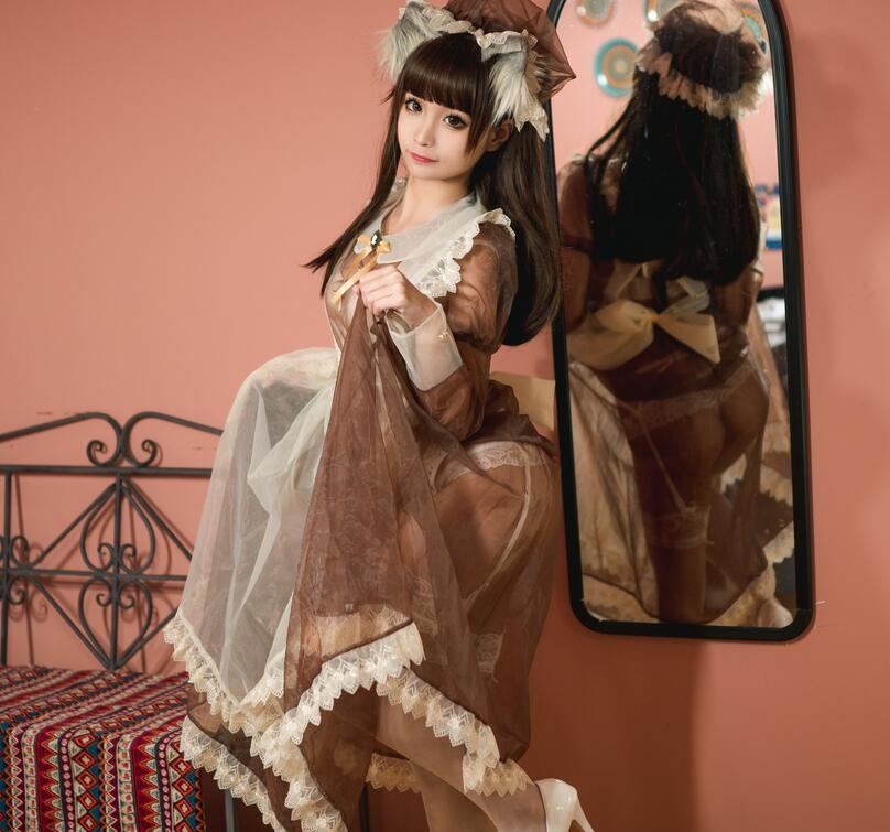 知名Coser@蠢沫沫 棕透明女仆