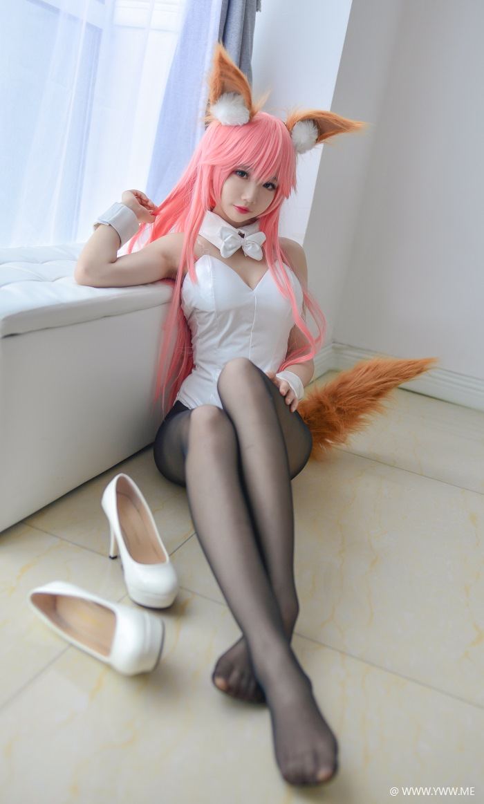 人气Coser小姐姐@雪琪SAMA – 玉藻前兔女郎-像素点