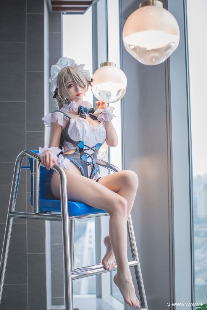 知名动漫Coser@rioko凉凉子 丽塔泳装-像素点
