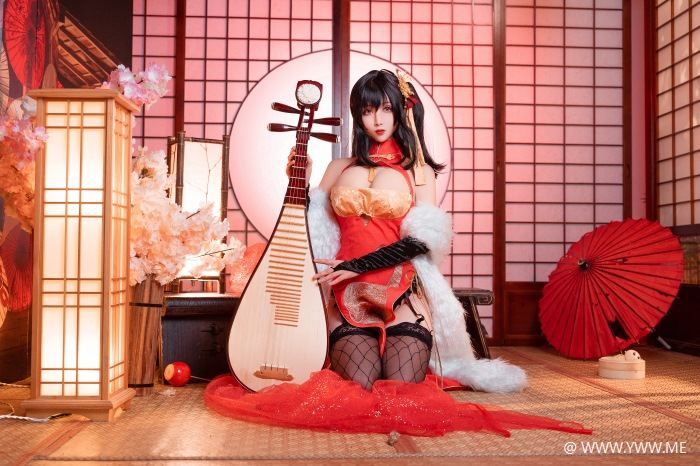 知名动漫Coser@rioko凉凉子 大凤旗袍-像素点