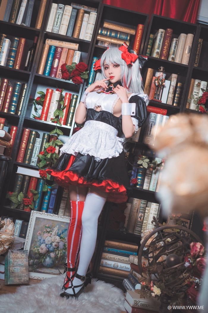知名动漫Coser@rioko凉凉子 欧根亲王女仆-像素点