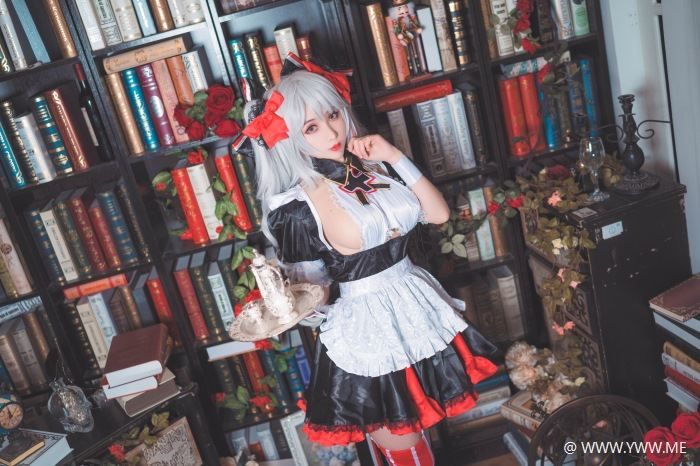 知名动漫Coser@rioko凉凉子 欧根亲王女仆-像素点