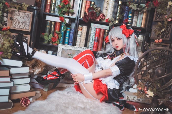 知名动漫Coser@rioko凉凉子 欧根亲王女仆-像素点