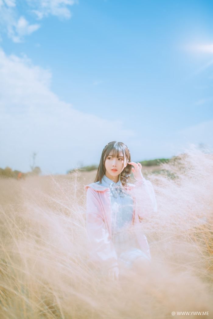 可爱人气Coser面饼仙儿 – 粉黛草JK-像素点