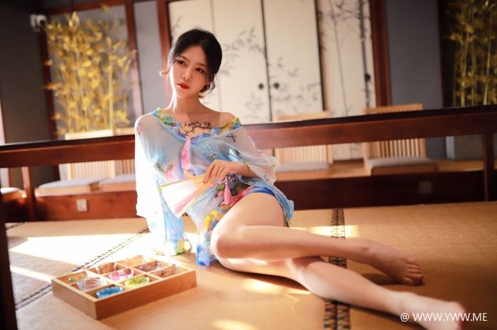 微博人气Coser@抖娘-利世 水蓝和服-像素点