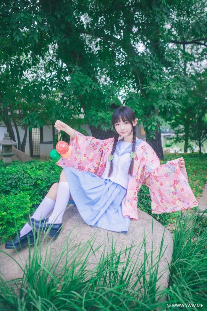 半次元COS小姐姐@樱群 和服外套-像素点