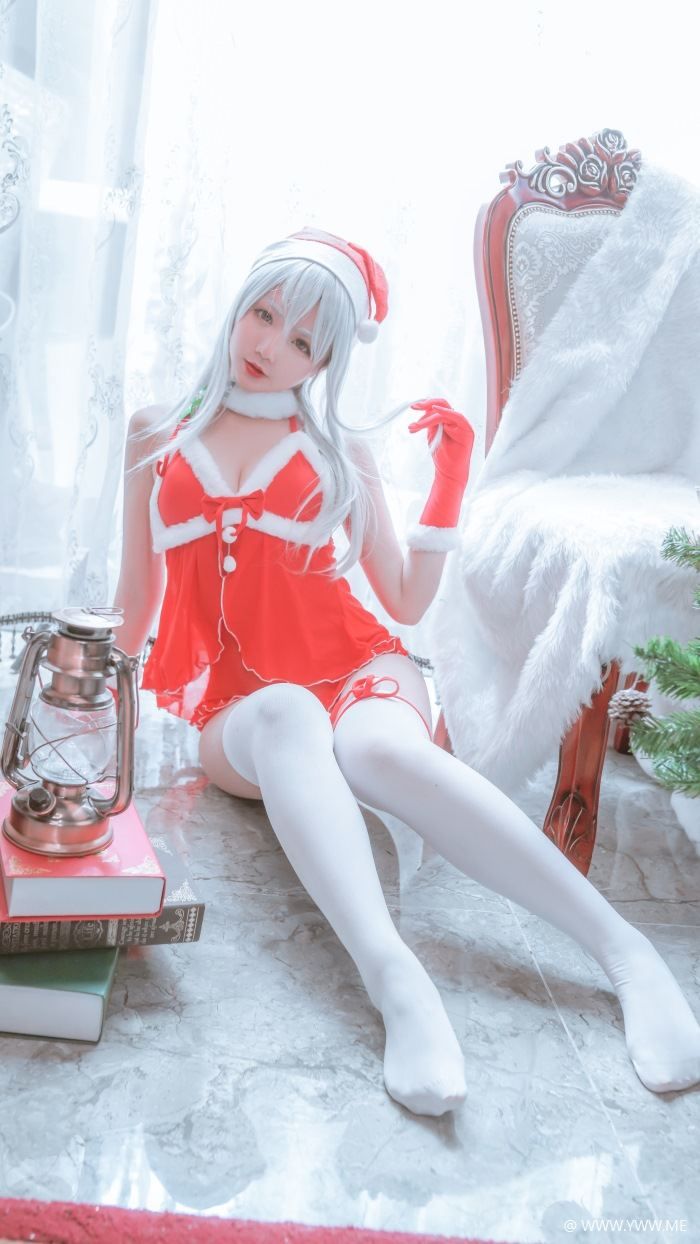 微博美臀@日奈娇 圣诞双人-像素点
