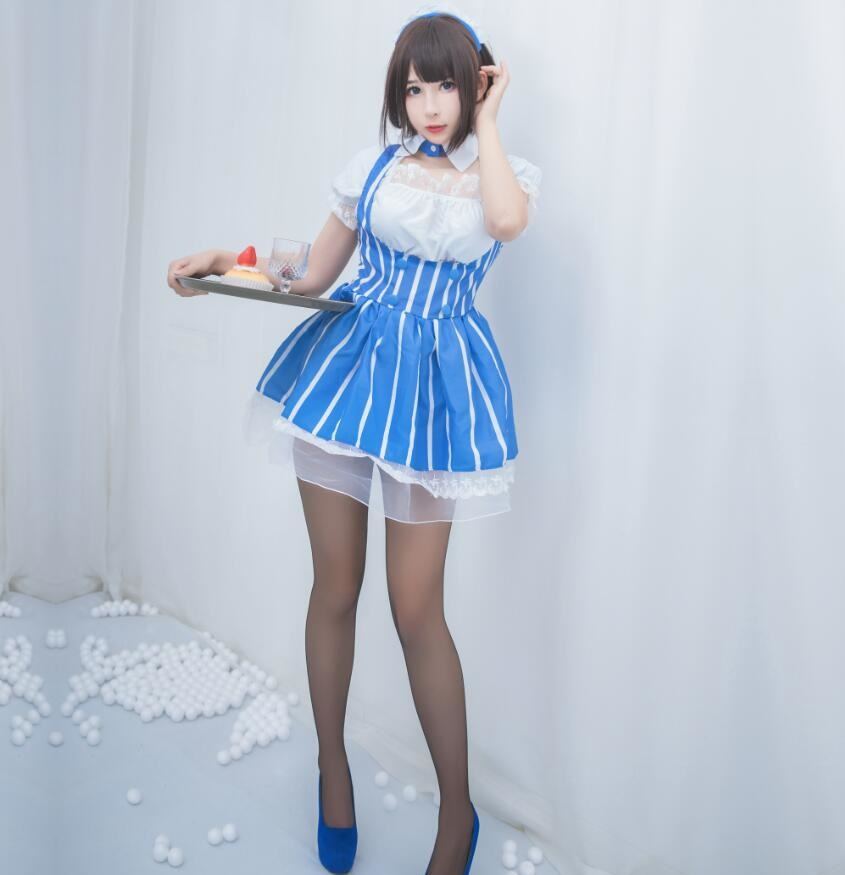 斗鱼主播@黑米粥 加藤惠cos