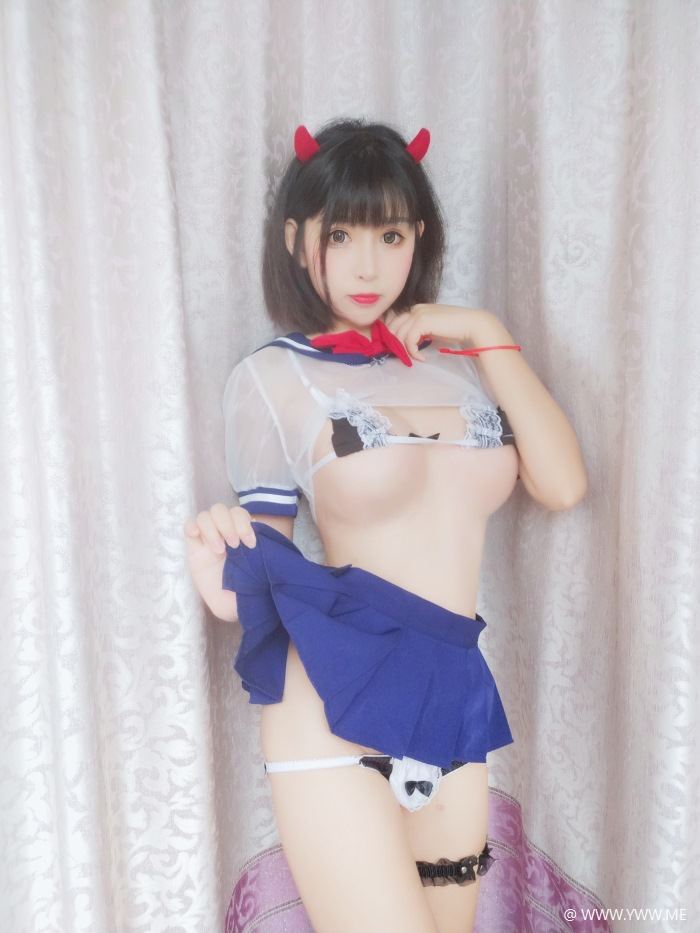 斗鱼主播@黑米粥 水手服-像素点