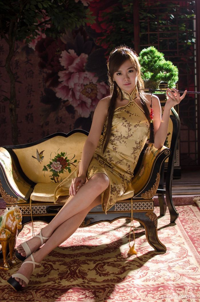台湾美女 – Umi(小海) 中国风 琴二棚-像素点