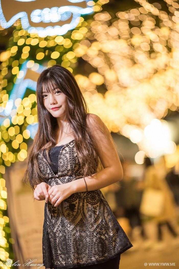 台湾美女 – 陈葳(Chen Wei) 信义商圈夜拍-像素点