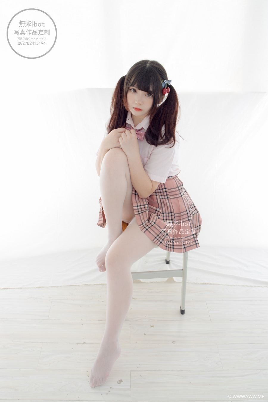 森萝财团写真 – 無料001 JK格子裙 古川kagura-像素点